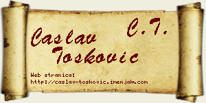 Časlav Tošković vizit kartica